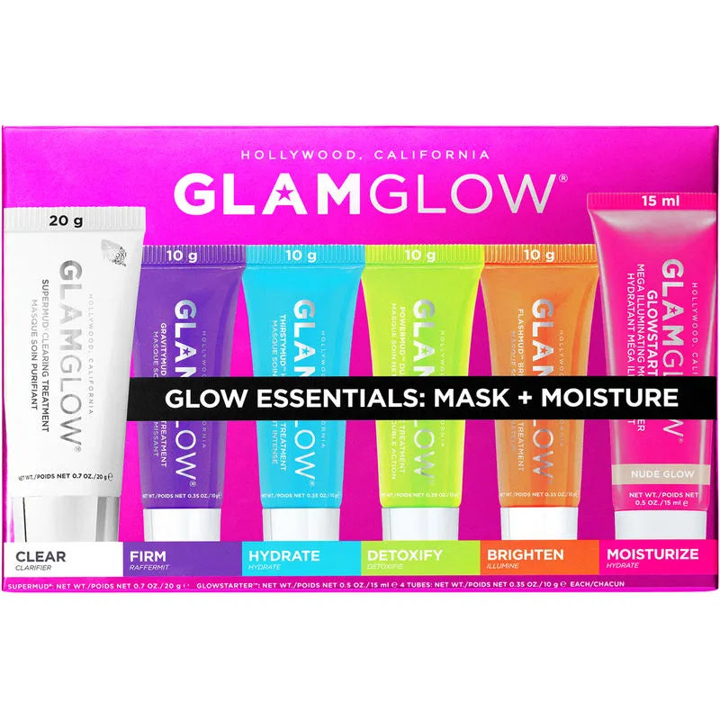 Glamglow Glow Essentials: Mask + Moisture Kit (juego de mascarillas + crema hidratante)