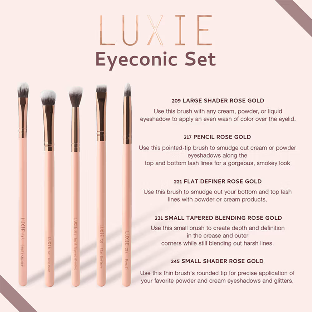 LUXIE – Eyeconic Set (Edición Rosa Gold)
