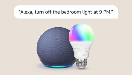 Alexa Echo Dot con bombilla inteligente