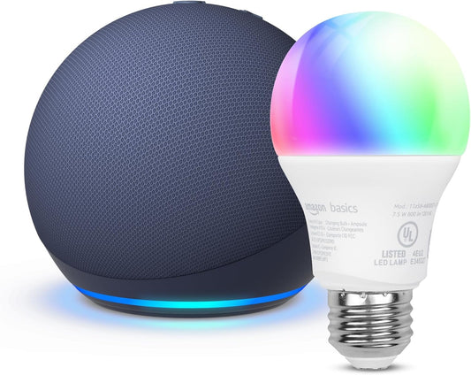 Alexa Echo Dot con bombilla inteligente
