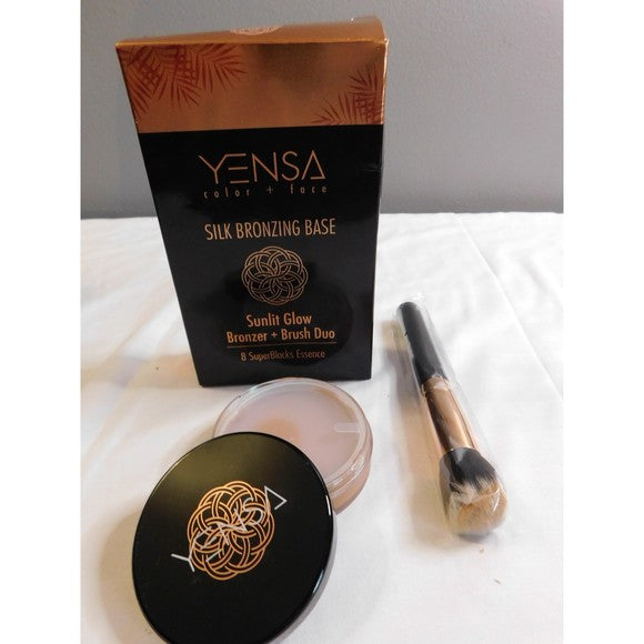 Yensa Silk Bronzing Base Sunlit Glow Bronzer + Brush Duo
