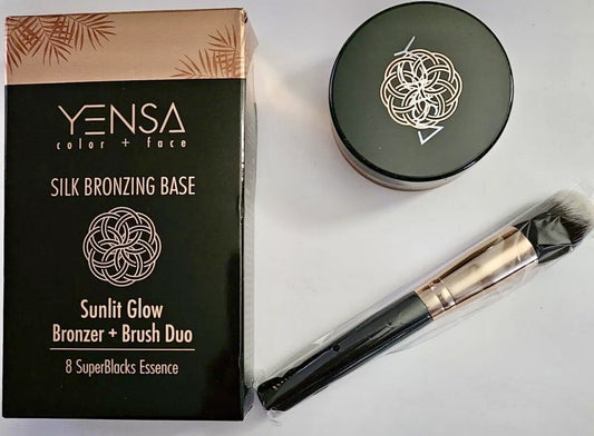 Yensa Silk Bronzing Base Sunlit Glow Bronzer + Brush Duo